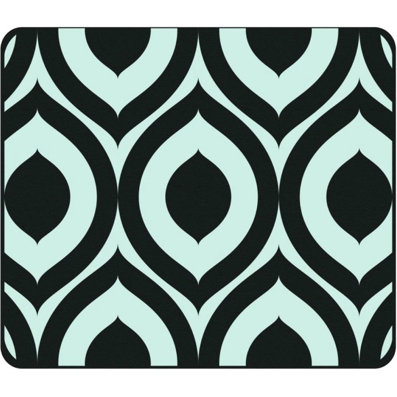 OTM CLASSIC PRINTS BLACK MOUSE PAD, ELM FROST GREEN
