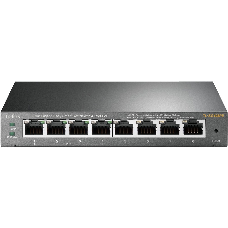 8-PORT GIGABIT DESKTOP POE EASY SMART SWITCH, 8 GIGABIT RJ45 PORTS INCLUDING 4 P
