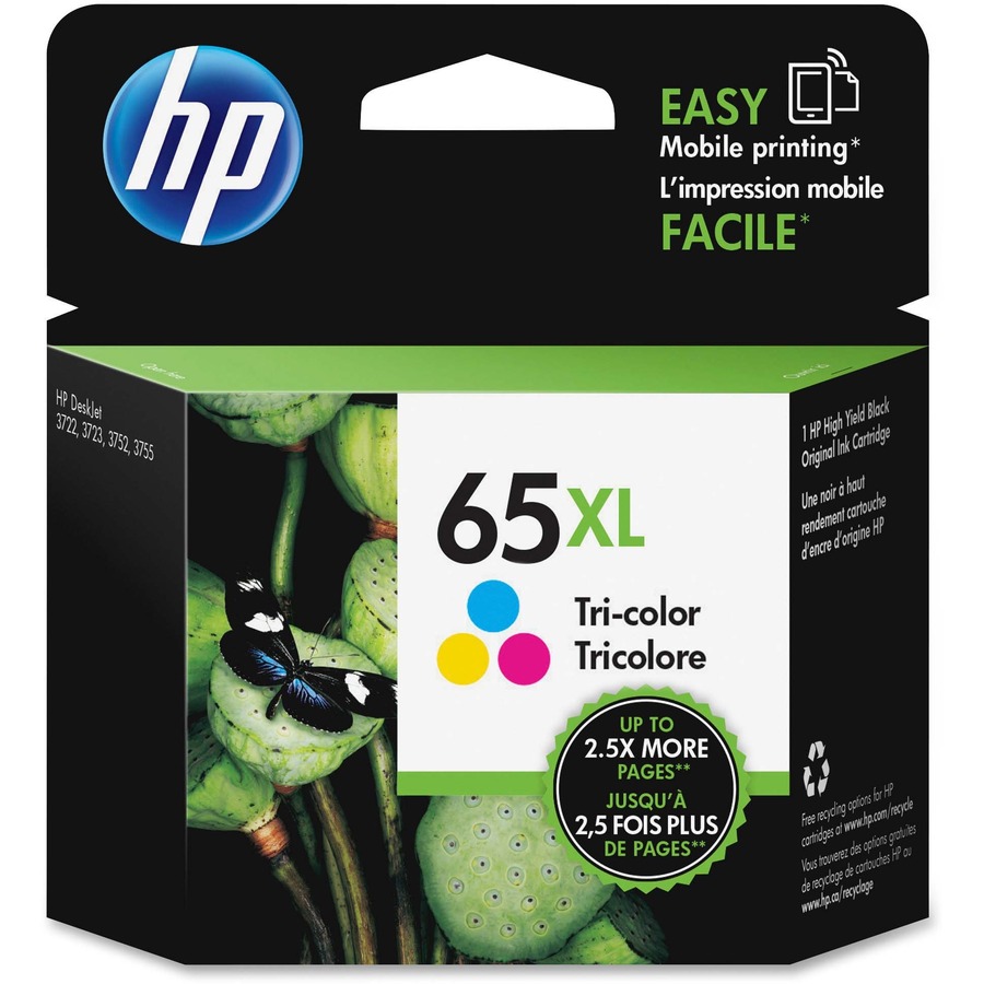 HP 65XL HIGH YIELD TRI-COLOR ORIGINAL INK CARTRIDGE