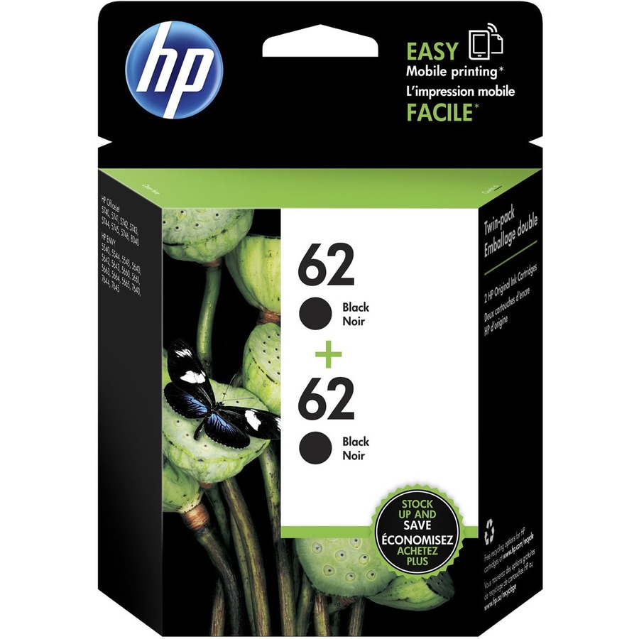 2PK 62 BLACK INK CARTRIDGE