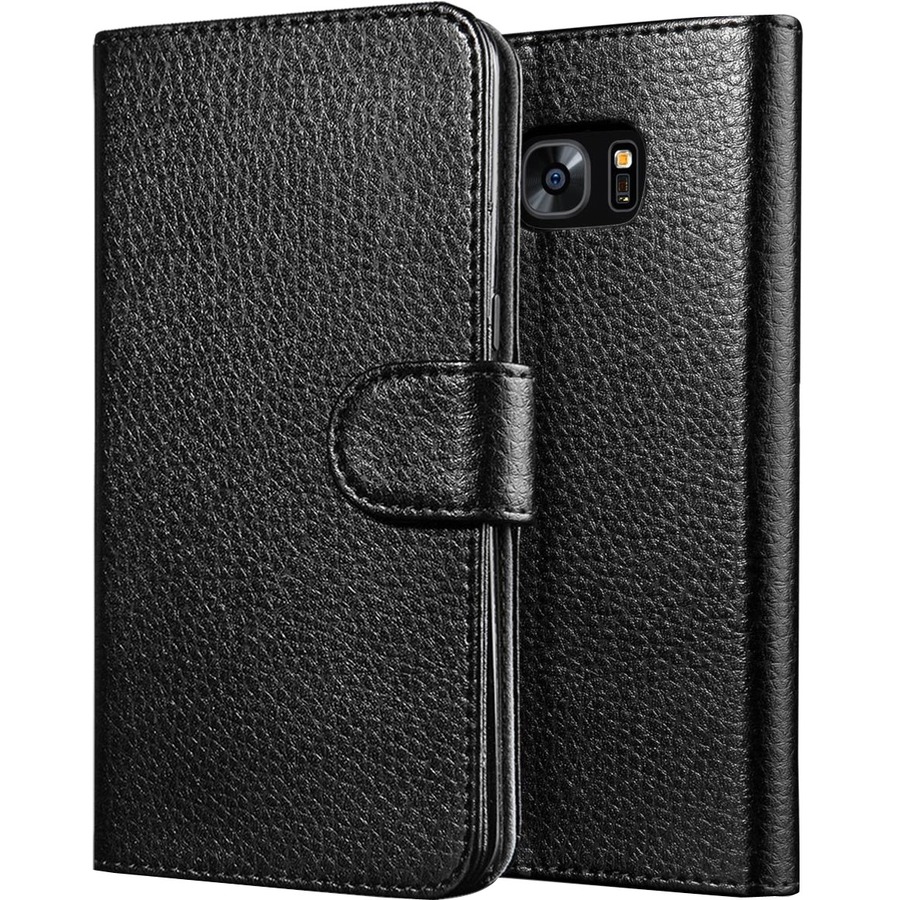 I-BLASON SAMSUNG GALAXY S7 EDGE SYNTHETIC WALLET CASE - BLACK