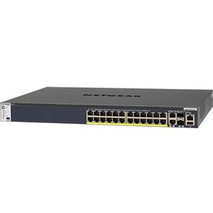 NETGEAR (GSM4328PA-100NES) Switch administrable empilable PoE+ 24x1G avec 2x10GBASE-T et 2xSFP+ (bloc d&#39;alimentation 1 000 W)