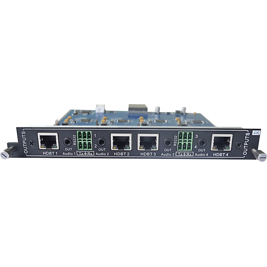 4-OUTPUT HDBASET CARD FOR MODULAR MATRIX WITH 4K