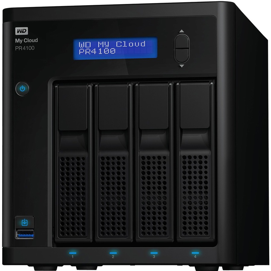 WD 24TB Network Attached Storage My Cloud PR4100 Pro NAS (WDBNFA0240KBK-NESN)