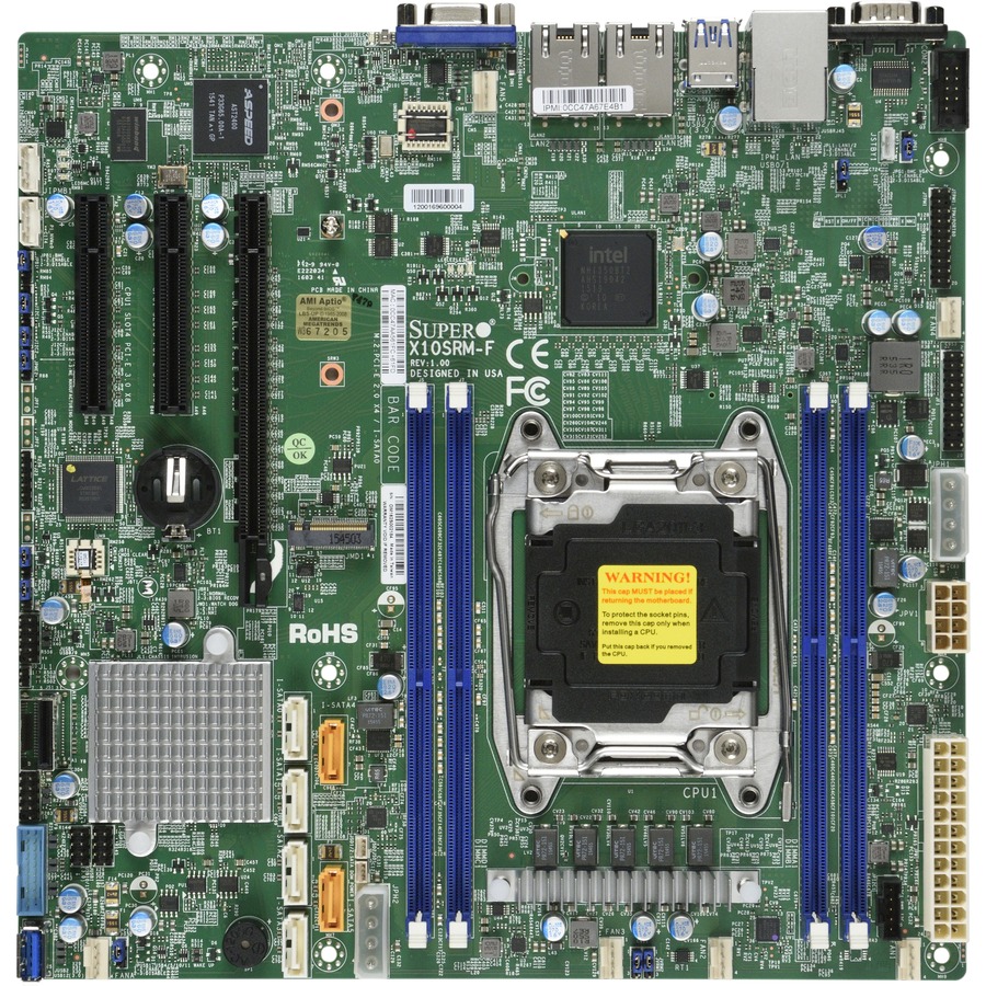 Supermicro X10SRM-F Server Motherboard -mTAX, Retail Pack (X10SRM-F-O) - for LGA2011 Intel Xeon E5-2600 E5-1600 v4 v3 CPU
