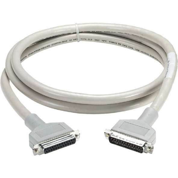 RS232 DOUBLE SHIELDED EXTENDED DISTANCE QUIET CABLE - DB25, MOLDED HOOD, MALE/MA
