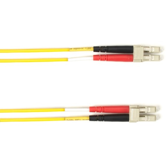OM3 50/125 MULTIMODE FIBER OPTIC PATCH CABLE - OFNP PLENUM, LC TO LC, YELLOW, 30