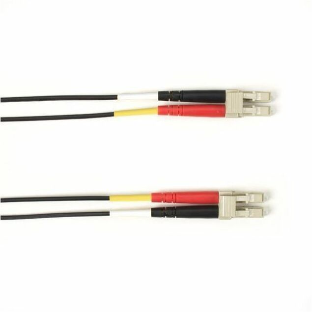 OM3 50/125 MULTIMODE FIBER OPTIC PATCH CABLE - OFNR PVC, LC TO LC, BLACK, 3-M (9