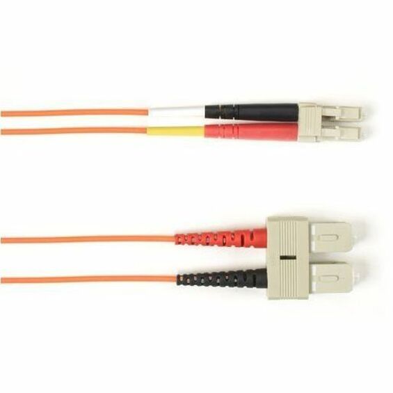 OM2 50/125 MULTIMODE FIBER OPTIC PATCH CABLE - OFNR PVC, SC TO LC, ORANGE, 5-M (