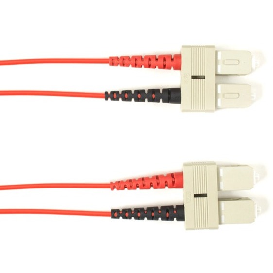 OM2 50/125 MULTIMODE FIBER OPTIC PATCH CABLE - OFNR PVC, SC TO SC, RED, 10-M (32