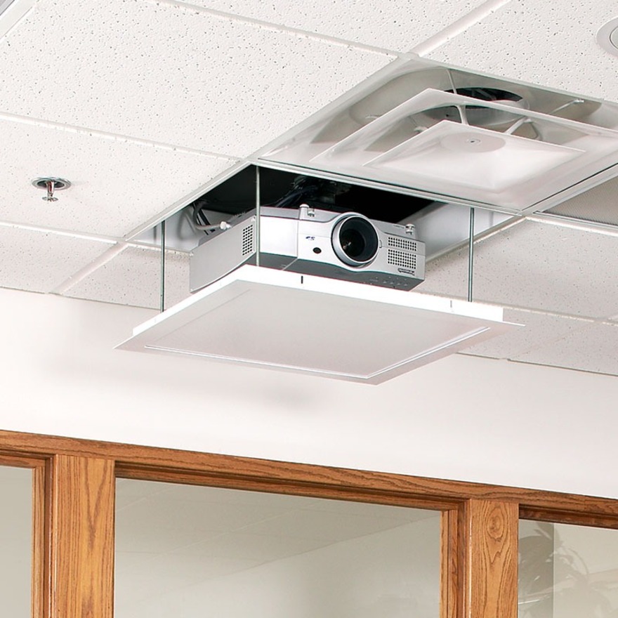 DRAPER AEROLIFT 35 110V CEILING RECESSED PROJECTOR LIFT W/ 35 LB CAPACITY.LOWERI