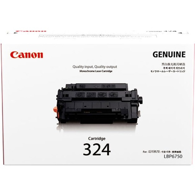 BLACK, FULL YIELD: 6,000 SHEETS.COMPATIBLE CANON CRG-324BK (3481B003) TONER CART