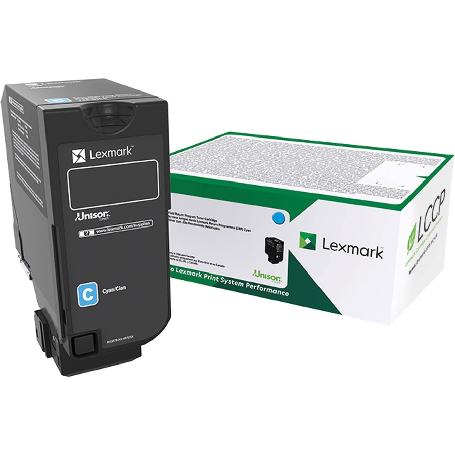 LEXMARK 74C0HCG CYAN RETURN PROGRAM TONER CARTRIDGE TAA FOR USE IN CS/CX725 ESTI