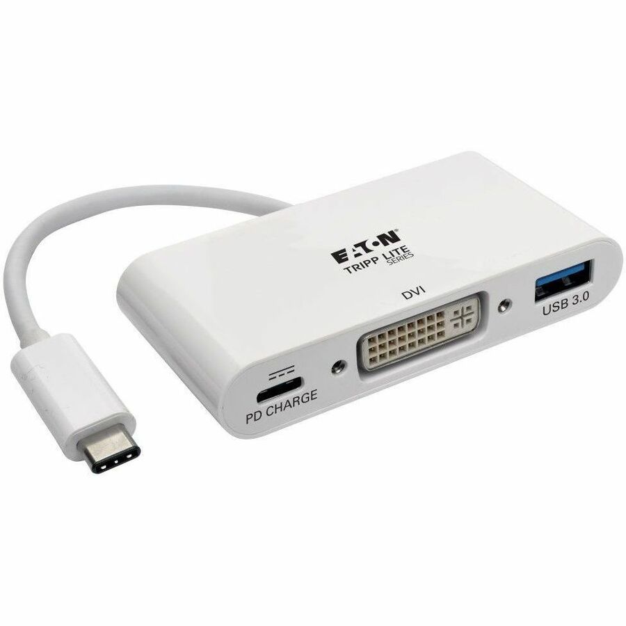 TRIPP LITE SERIES USB-C TO DVI ADAPTER WITH USB 3.X (5GBPS) HUB PORT AND PD CHAR