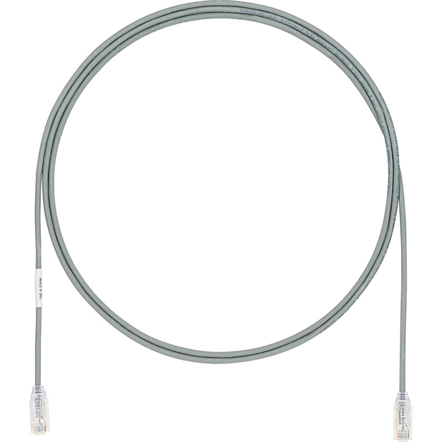 7FT CAT6A CBL 28AWG UTP PATCH CORD GRY