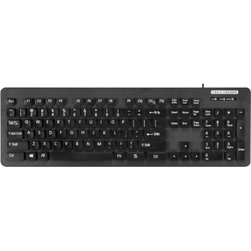 LCOOL KEYBOARD (BLACK) - OPEN STYLE, WASHABLE, VALUE KEYBOARD. LOCKABLE FOR EASI