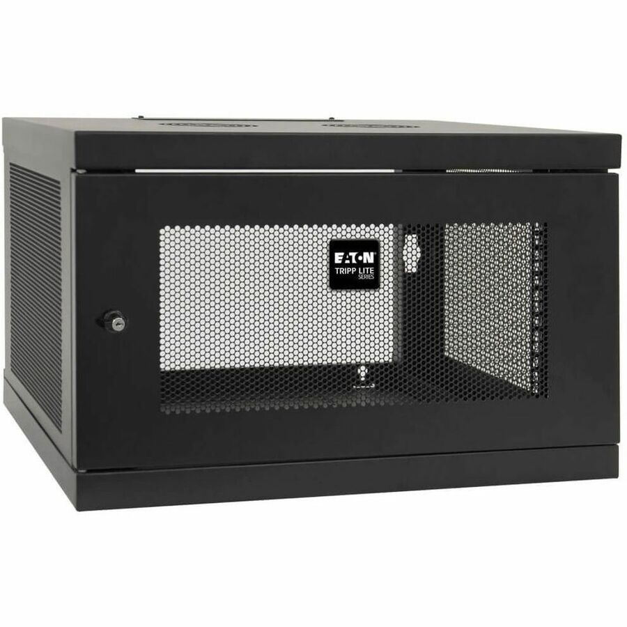 WALL-MOUNT CABINET SECURES AND ORGANIZES 6U OF 19 IN. RACK EQUIPMENT IN NETWORK