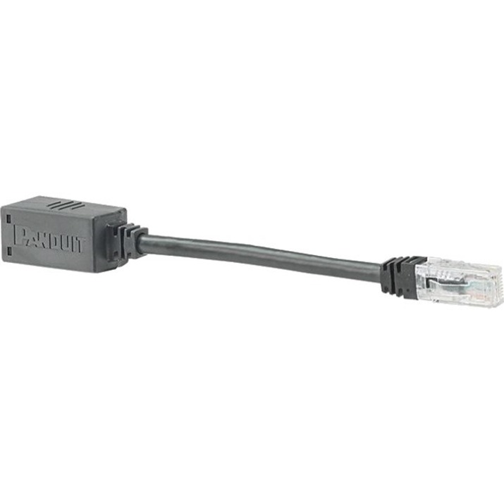 Panduit BKA6ASD8INBL Cat 6A UTP Break-Away Adapter, 8 in | Black