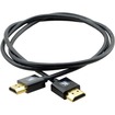 Kramer Ultra Slim Flexible High-Speed HDMI Cable with Ethernet - Black - 3 ft HDMI A/V Cable for Audio/Video Device, DVD Player, Monitor, TV - First End: 1 x HDMI Digital Audio/Video - Male - Second End: 1 x HDMI Digital Audio/Video - Male - Black