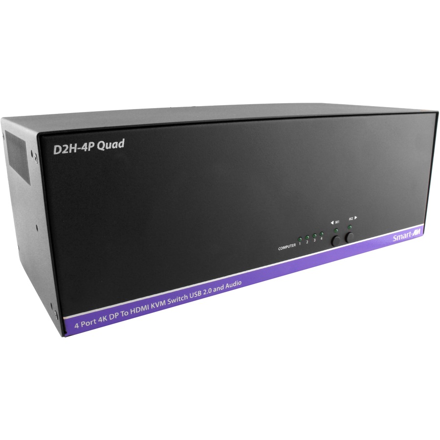 16-PORT DISPLAYPORT IN AND 4-PORT HDMI OUT KVM SWITCH. D2H-4P-QUAD AND (CCPWR06)