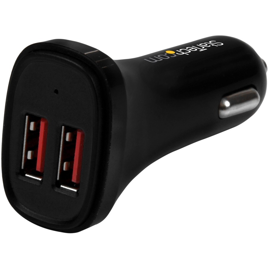 BLACK DUAL USB CAR CHARGER