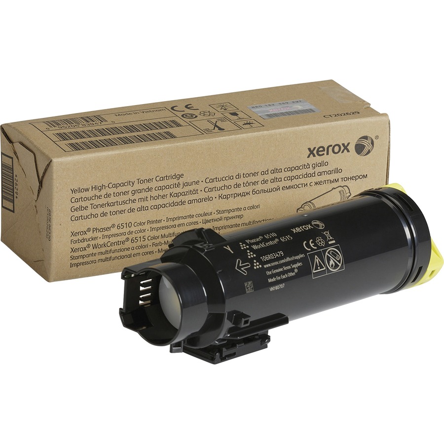 XEROX Original Toner Cartridge - Yellow High Capacity Toner Cartridge, WorkCentre 6515, Phaser 6510, 106R03479
