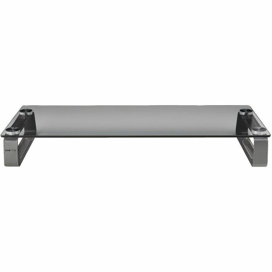 THE MR2208G UNIVERSAL GLASS-TOP MONITOR RISER NOT ONLY FREES UP VALUABLE SPACE O