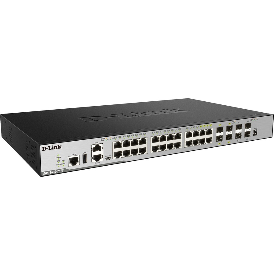 D-Link DGS-3630-28TC Managed Switch, 24 Ports + 4 Combo | Layer 3