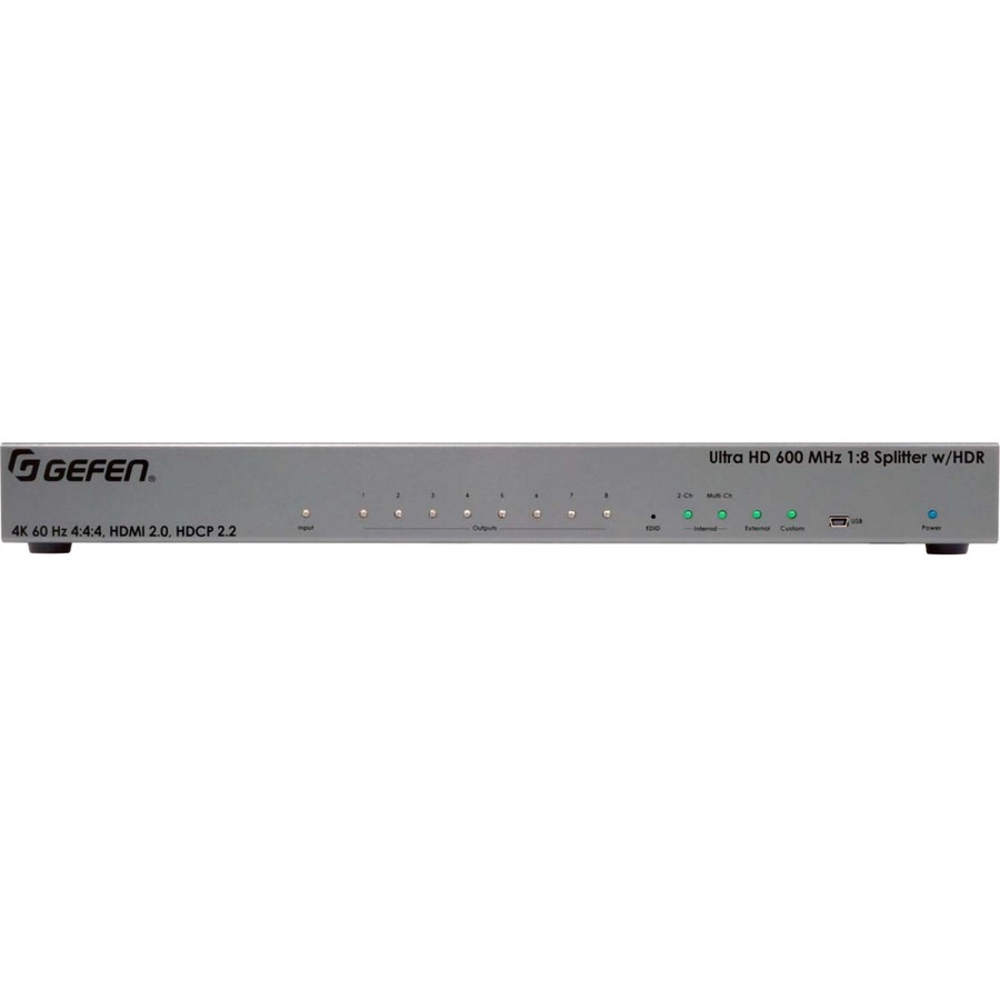 4K ULTRA HD 600 MHZ 1:8 SPLITTER W/ HDR