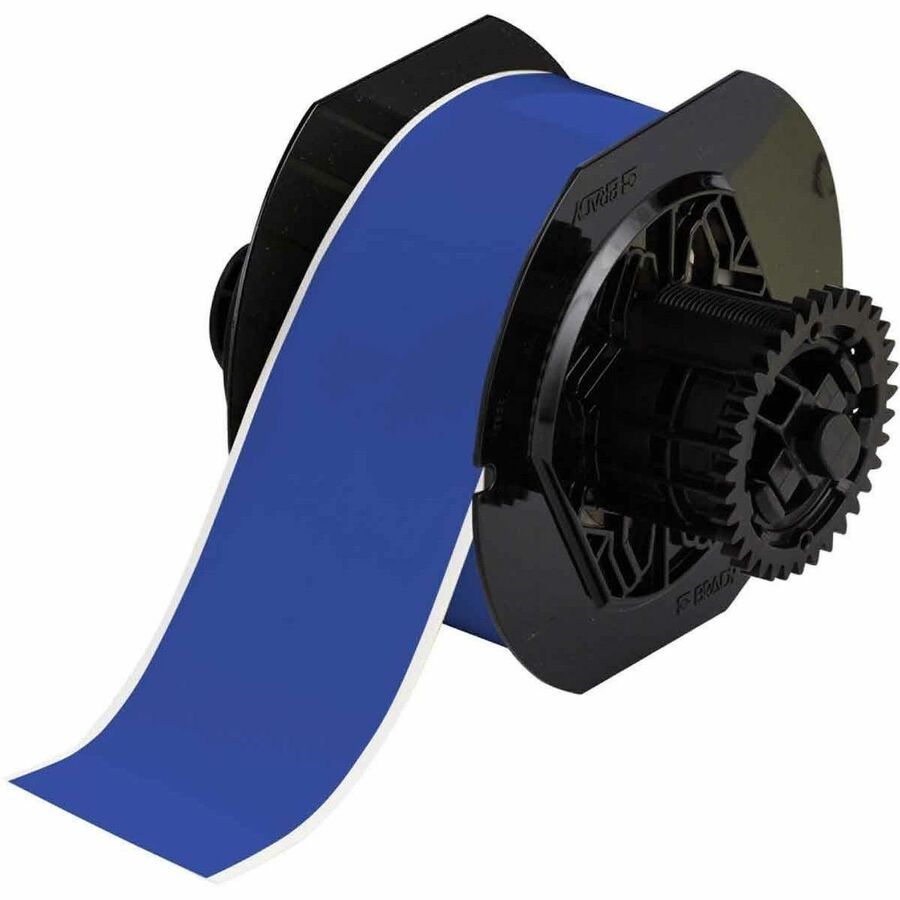 ALL WEATHER PERMANENT ADHESIVE VINYL LABEL TAPE FOR B30 PRINTERS - 2.25", BLUE -
