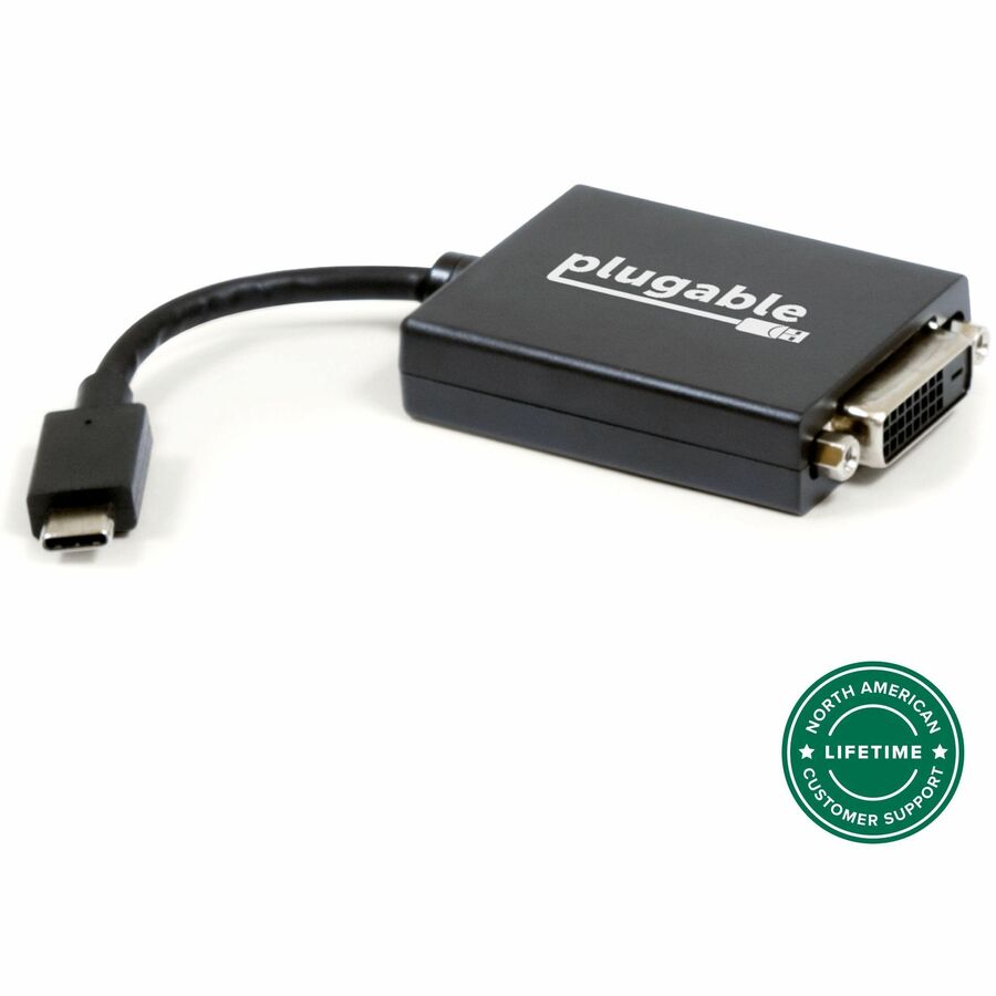 PLUGABLE USB C TO DVI ADAPTER - CONNECT YOUR USB-C LAPTOP TO A DVI DISPLAY UP TO