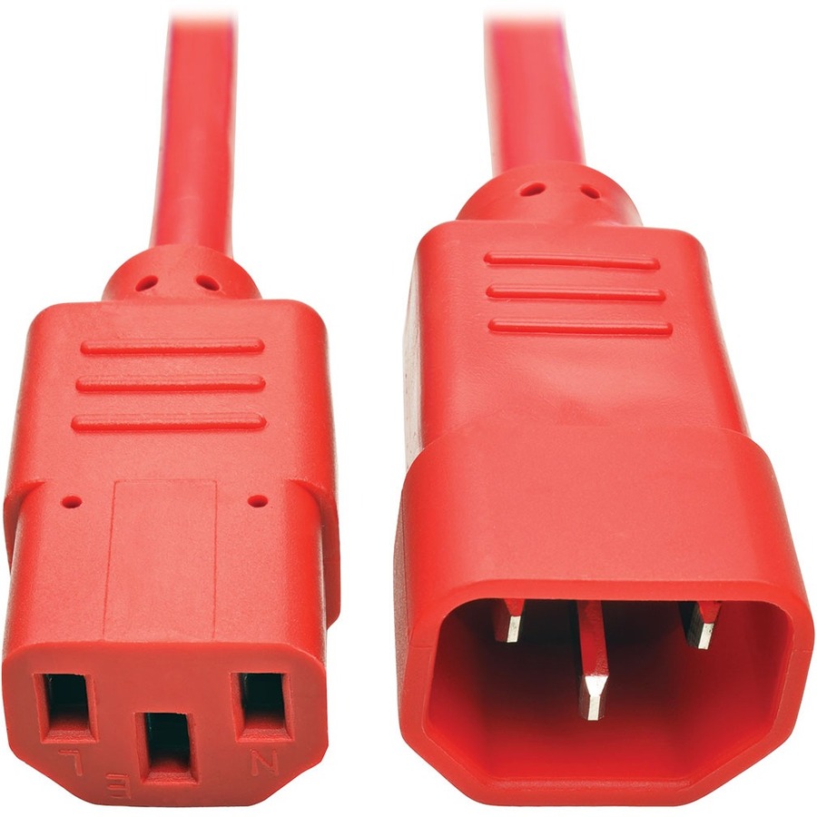 2ft Pwr Extensn Cord 18AWG Red