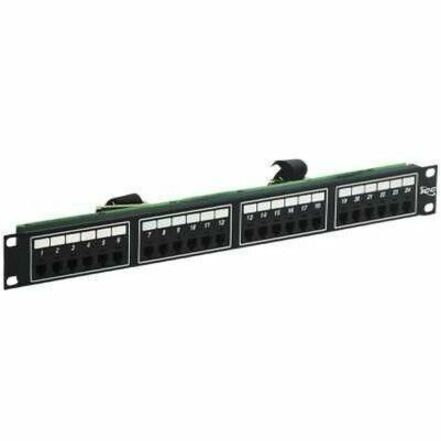 24 PORT 8P2C PATCH PANEL, FEMALE TELCO, 3,4 1RU