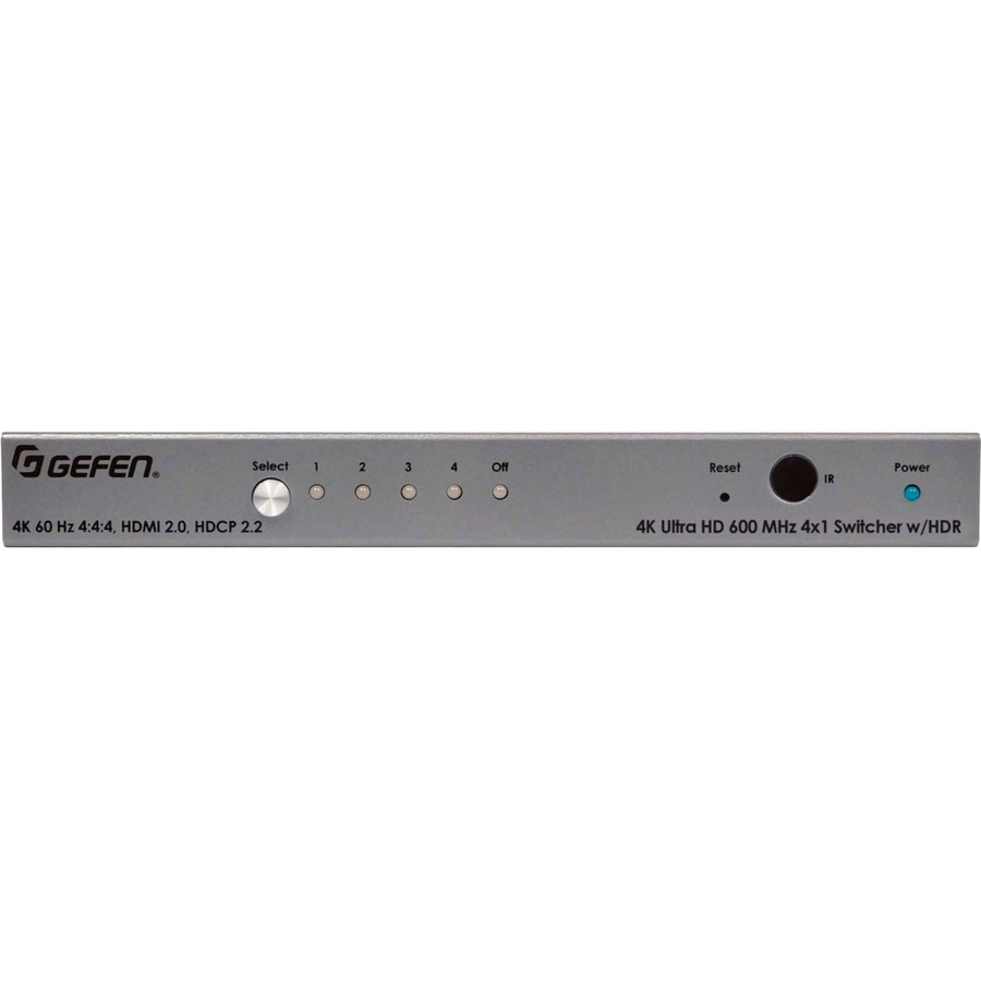 ULTRA HD 600 MHZ 4X1 SWITCHER FOR HDMI W/ HDCP 2.2 & HDR 4K 60 HZ, 4:4:4