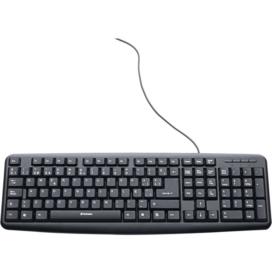 SLIM CORDED USB KEYBOARD BLACK MULTI 6