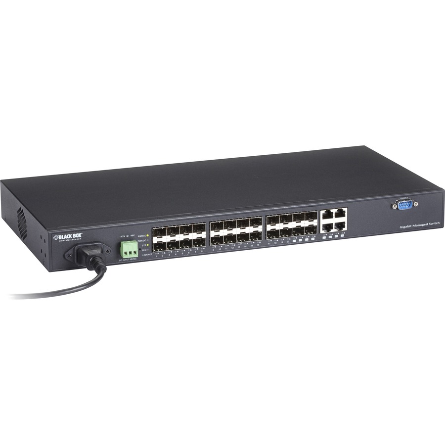 GIGABIT ETHERNET (1000-MBPS) MANAGED SWITCH - (20) SFP, (4) 100/1000-MBPS DUAL-M
