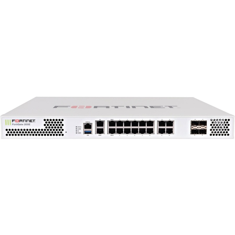 FG-200E 18 X GE RJ45 (INCLUDING 2 X WAN PORTS, 1 X MGMT PORT, 1 X HA PORT, 14 X