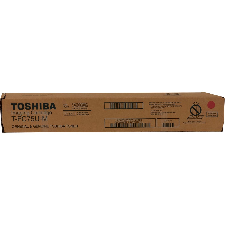 TOSHIBA TFC75UM MAGENTA TONER CARTRIGE FOR USE IN ESTUDIO 5560C 5560CG 6560C 657