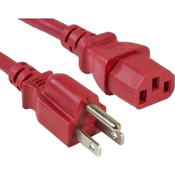 5-15P TO C13 2FT RED POWER CORD