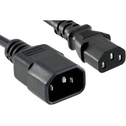 eNet Components C13 to C14 10 ft Black Power Extension Cord | Rack Cable
