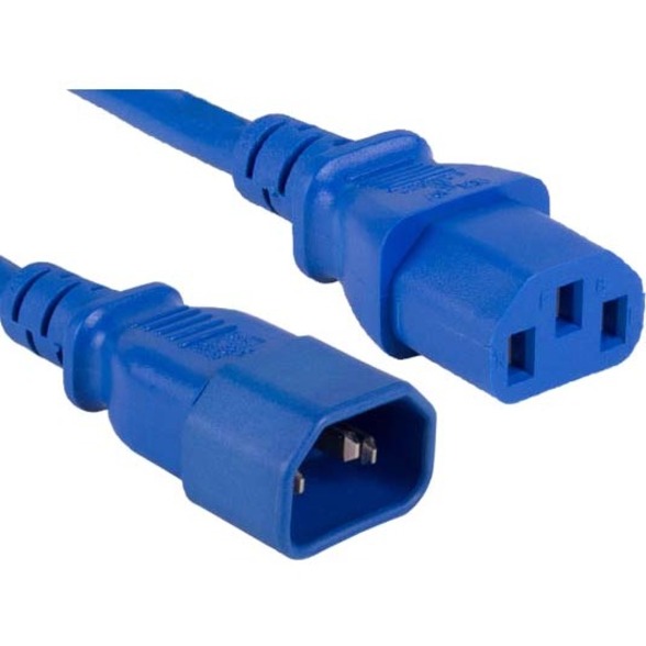 C13 to C14 8ft Blue Pwr Extension Cord