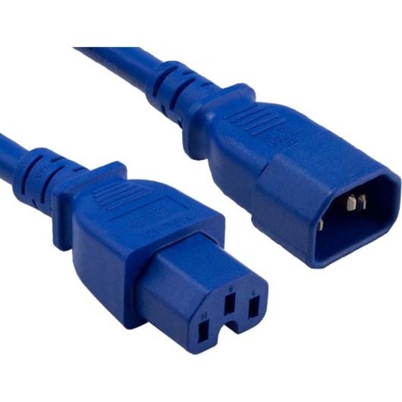 C14 to C15 3ft Blue Pwr Extension Cord