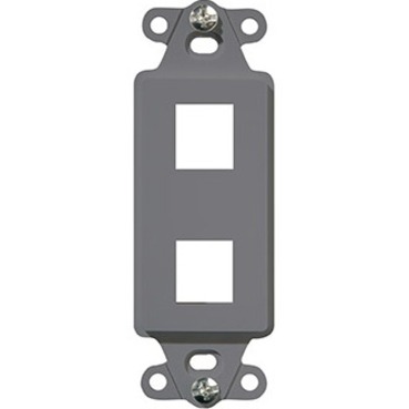DECOR OUTLET STRAP 2 PORT GY (M10)