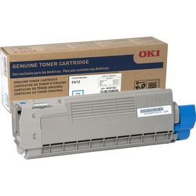 Oki Original LED Toner Cartridge - Cyan - 1 Each - 6000 Pages