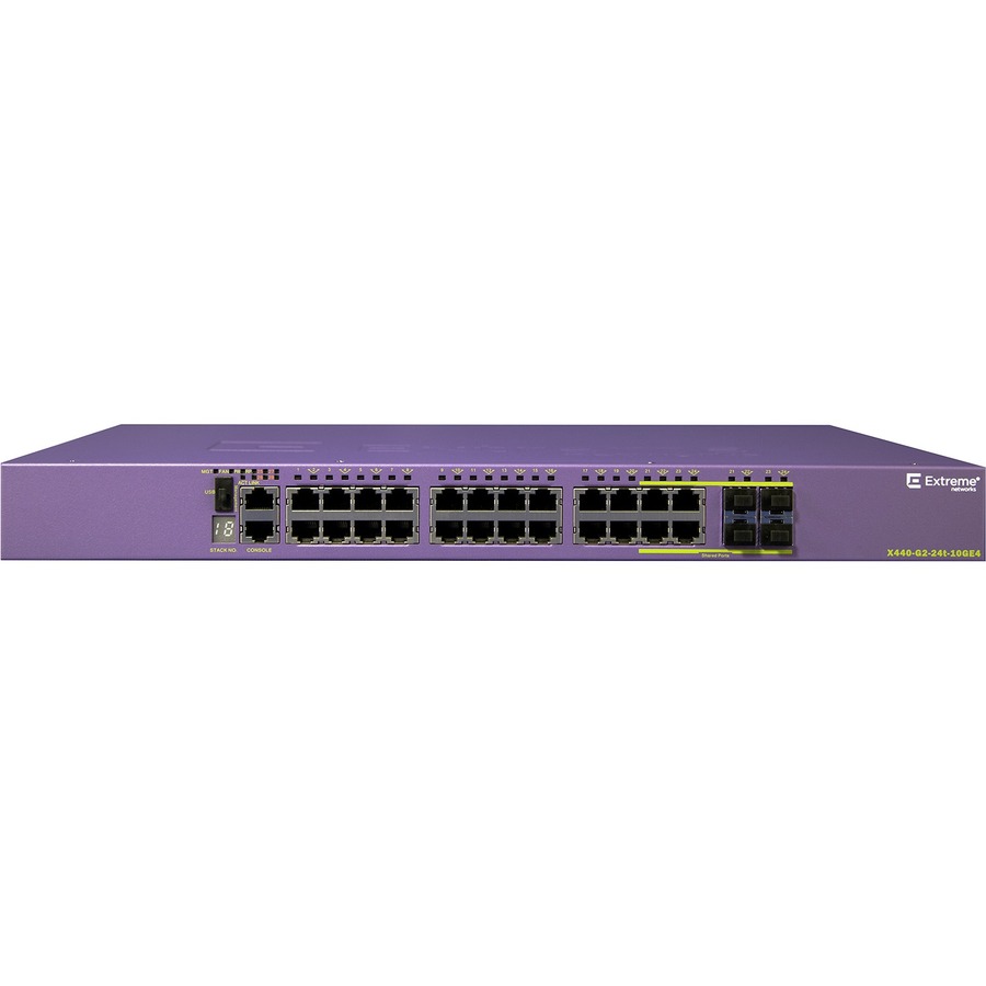X440-G2 24 10/100/1000BASE-T 4 SFP COMBO 4 1GBE UNPOPULATED SFP UPGRADABLE TO 10