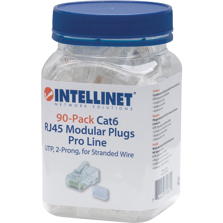90-PACK CAT6 RJ45 MODULAR PLUGS PRO LINE