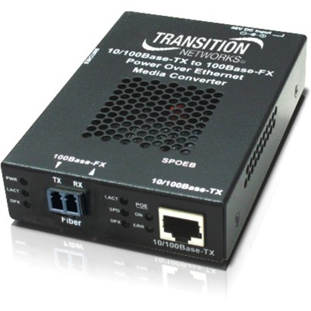 10/100BASE-TX RJ45 POE TO 100BASE-FX, MM SC, 2 KM WITH -EU PWR SUPPLY
