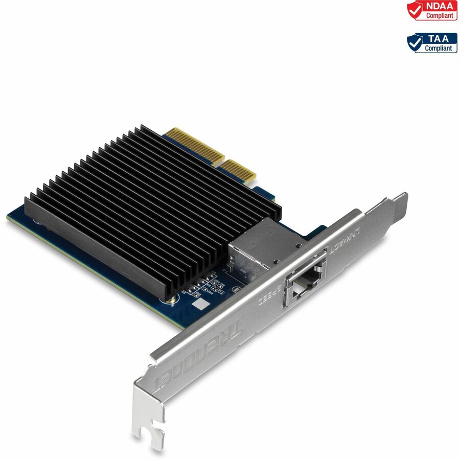 Carte 10 gigabit Ethernet - TRENDnet TEG-10GECTX - 10GBase-T - Nouveau - PCI Express 2.0 x4 - 1 Port(s) - 1 - Paire torsad&eacute;e - 10GBase-T