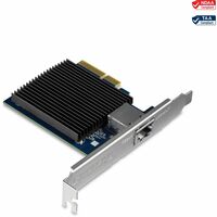 TRENDnet 10 Gigabit PCIe Network Adapter, Converts A PCIe Slot Into A 10G Ethernet Port, Supports 802.1Q Vlan, Includes Standard & Low-Profile Brackets, PCIe 2.0, PCIe 3.0, Silver, TEG-10GECTX - 10 Gigabit PCIe Network