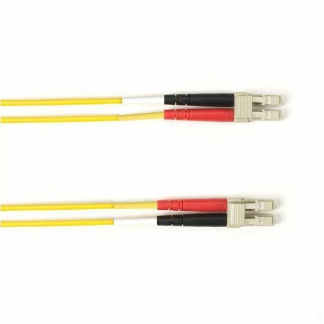 OM3 50/125 MULTIMODE FIBER OPTIC PATCH CABLE - OFNP PLENUM, LC TO LC, YELLOW, 5-